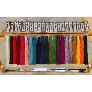 Handmade Tassel Earrings w/18k gold plated hooks